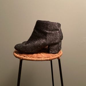 Silver Sparkle Ankle Boots